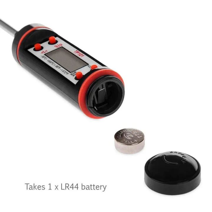 Kitchen Thermometer High Accuracy Food Temperature Digital Waterproof with Long Probe for Boiling, Fry, Roast, Meat, Soap Making, Candle Making